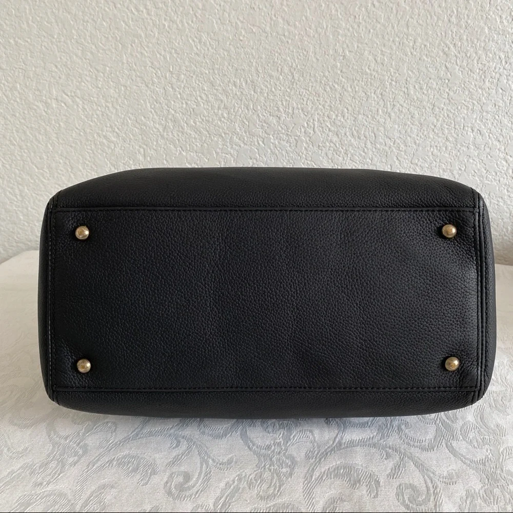 chanel black CC executive tote